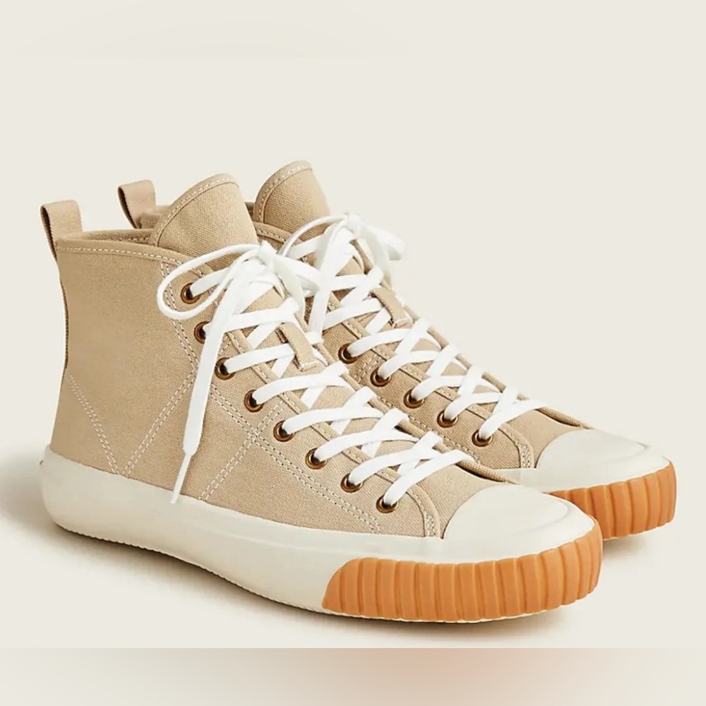 👟👟 J CREW HIGH-TOP CANVAS SNEAKERS Item BE439